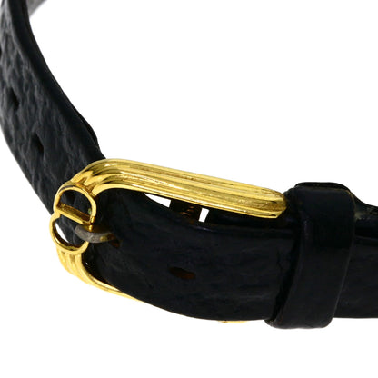 CHRISTIAN DIOR Round face Watches 46.153-3 Gold Plated/Leather Ladies