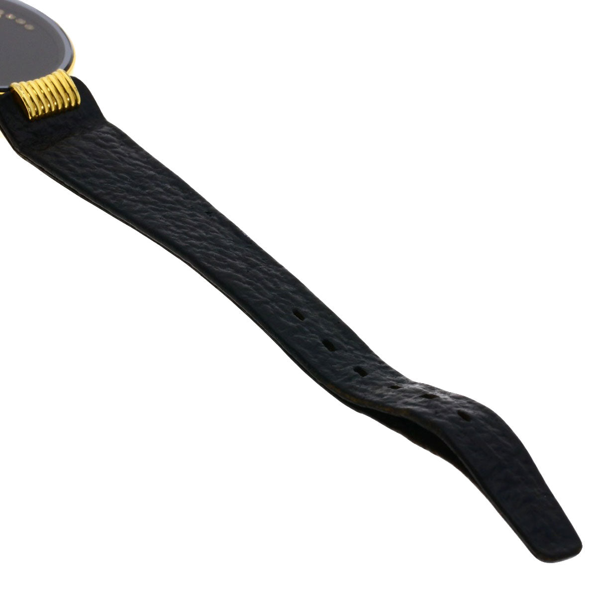 CHRISTIAN DIOR Round face Watches 46.153-3 Gold Plated/Leather Ladies