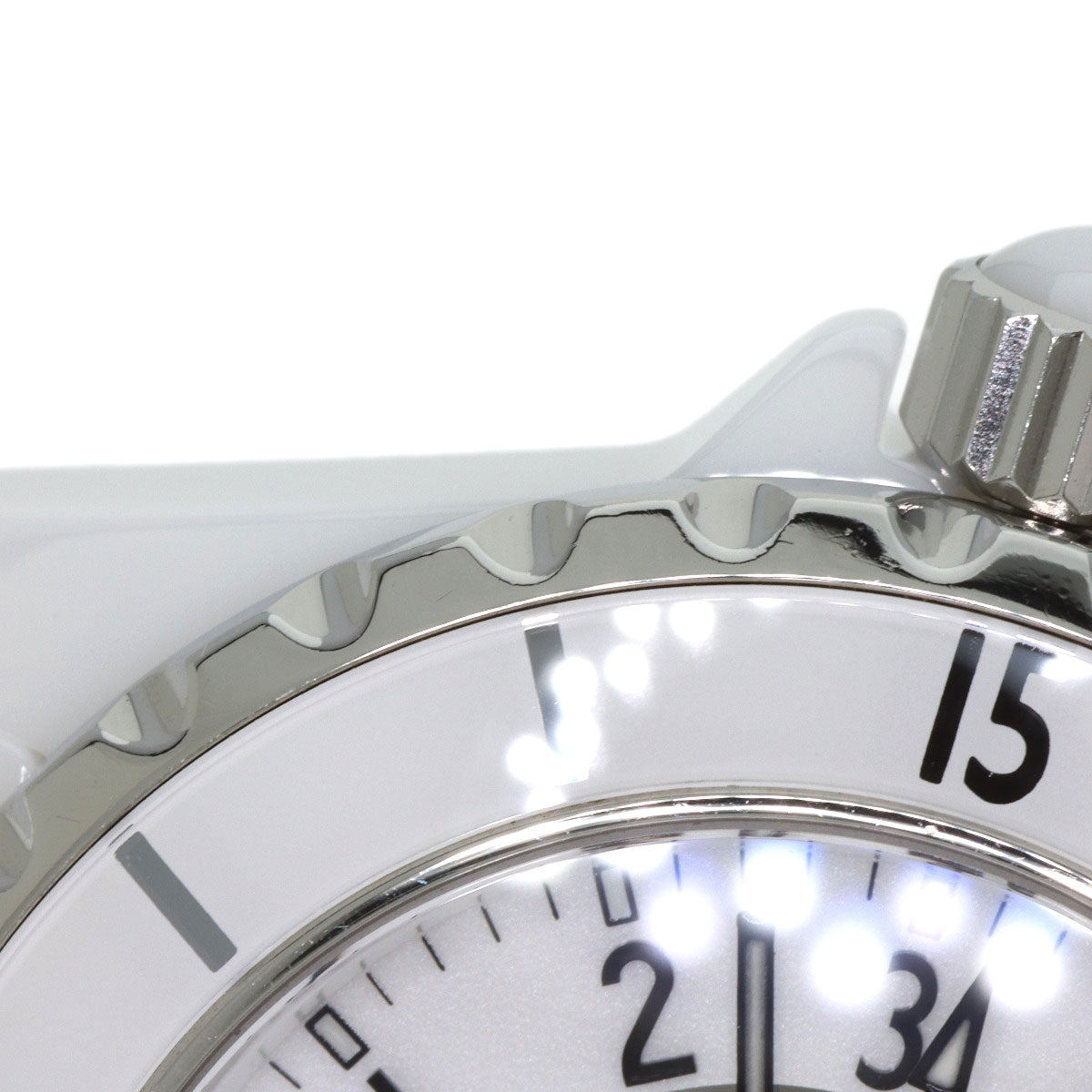 CHANEL J12 1.3 "White Ceramic Watches H0968 Ceramic/Ceramic Ladies