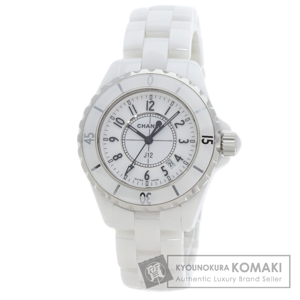 CHANEL J12 1.3 "White Ceramic Watches H0968 Ceramic/Ceramic Ladies