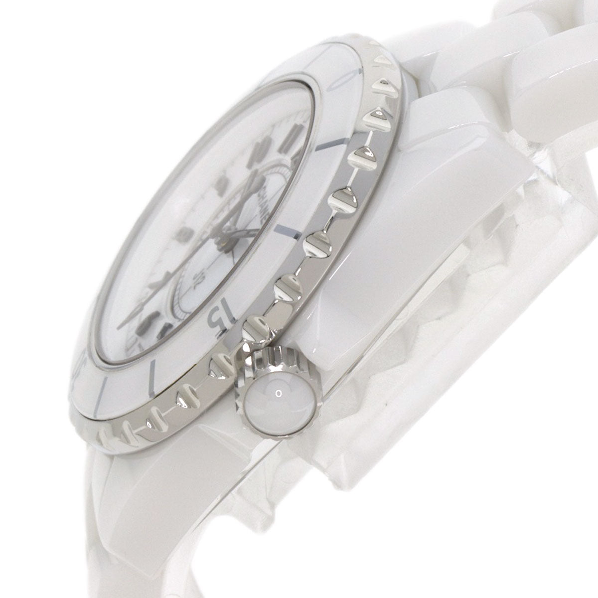 CHANEL J12 1.3 "White Ceramic Watches H0968 Ceramic/Ceramic Ladies