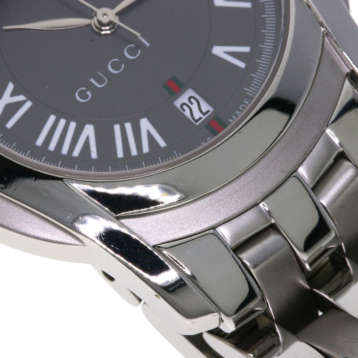 GUCCI Round face Watches 5500M Stainless Steel/Stainless Steel mens