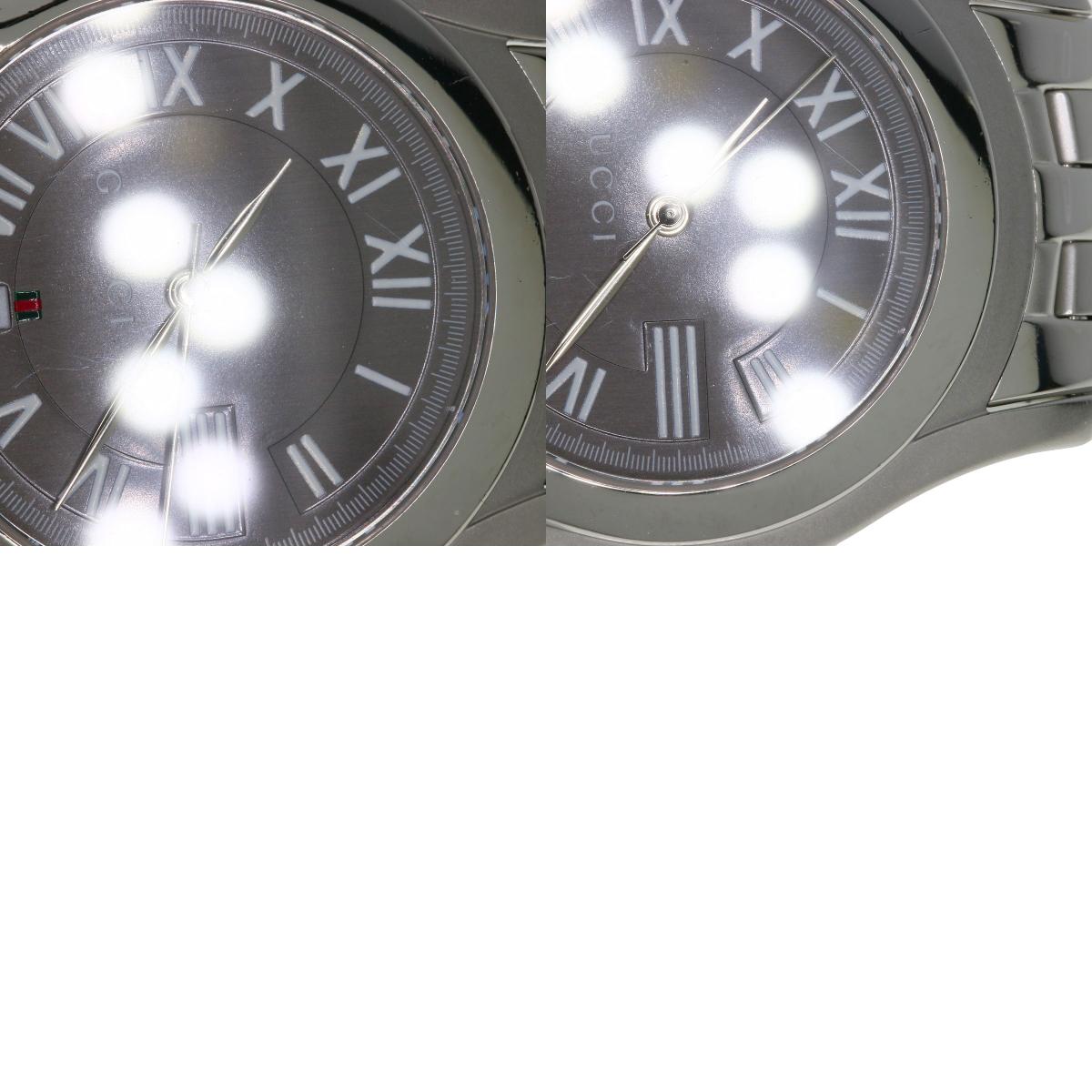 GUCCI Round face Watches 5500M Stainless Steel/Stainless Steel mens