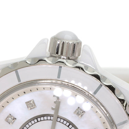 CHANEL J12 1.1" 8P Diamond White Ceramic Watches H2570 Ceramic/Ceramic Ladies