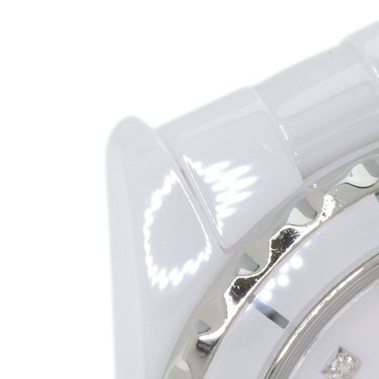 CHANEL J12 1.1" 8P Diamond White Ceramic Watches H2570 Ceramic/Ceramic Ladies