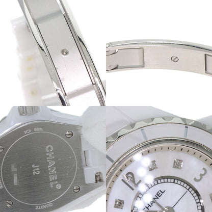 CHANEL J12 1.1" 8P Diamond White Ceramic Watches H2570 Ceramic/Ceramic Ladies
