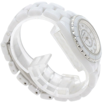CHANEL J12 1.1" 8P Diamond White Ceramic Watches H2570 Ceramic/Ceramic Ladies