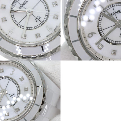 CHANEL J12 1.1" 8P Diamond White Ceramic Watches H2570 Ceramic/Ceramic Ladies