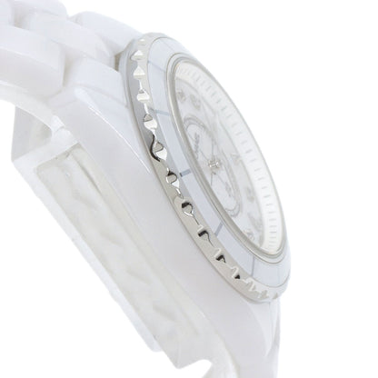 CHANEL J12 1.1" 8P Diamond White Ceramic Watches H2570 Ceramic/Ceramic Ladies
