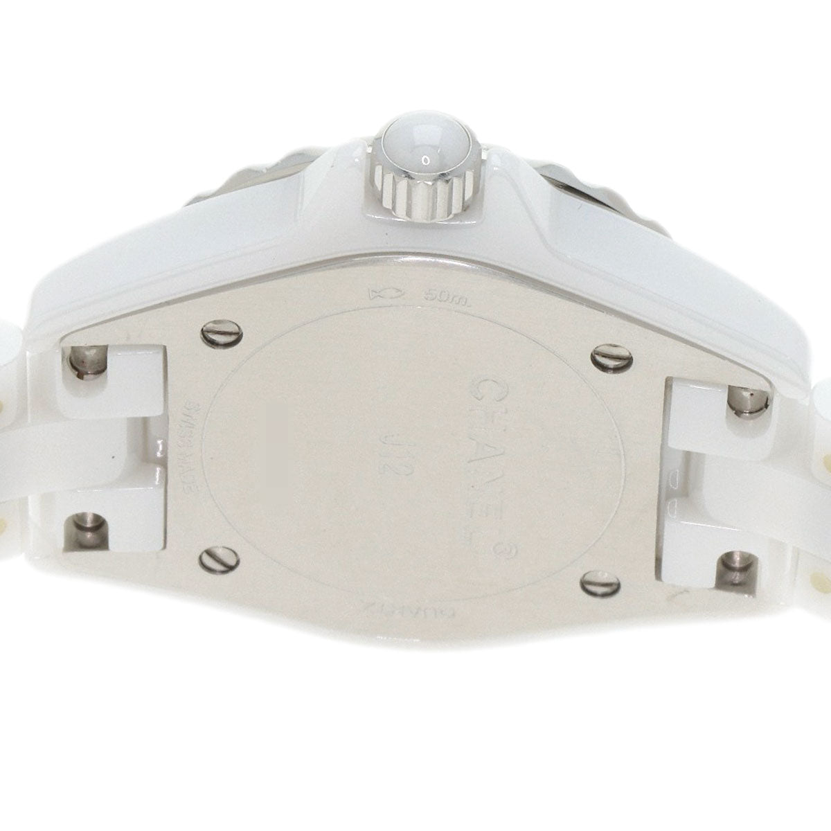 CHANEL J12 1.1" 8P Diamond White Ceramic Watches H2570 Ceramic/Ceramic Ladies