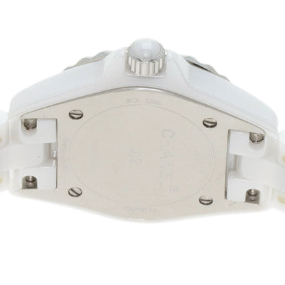 CHANEL J12 1.1" 8P Diamond White Ceramic Watches H2570 Ceramic/Ceramic Ladies