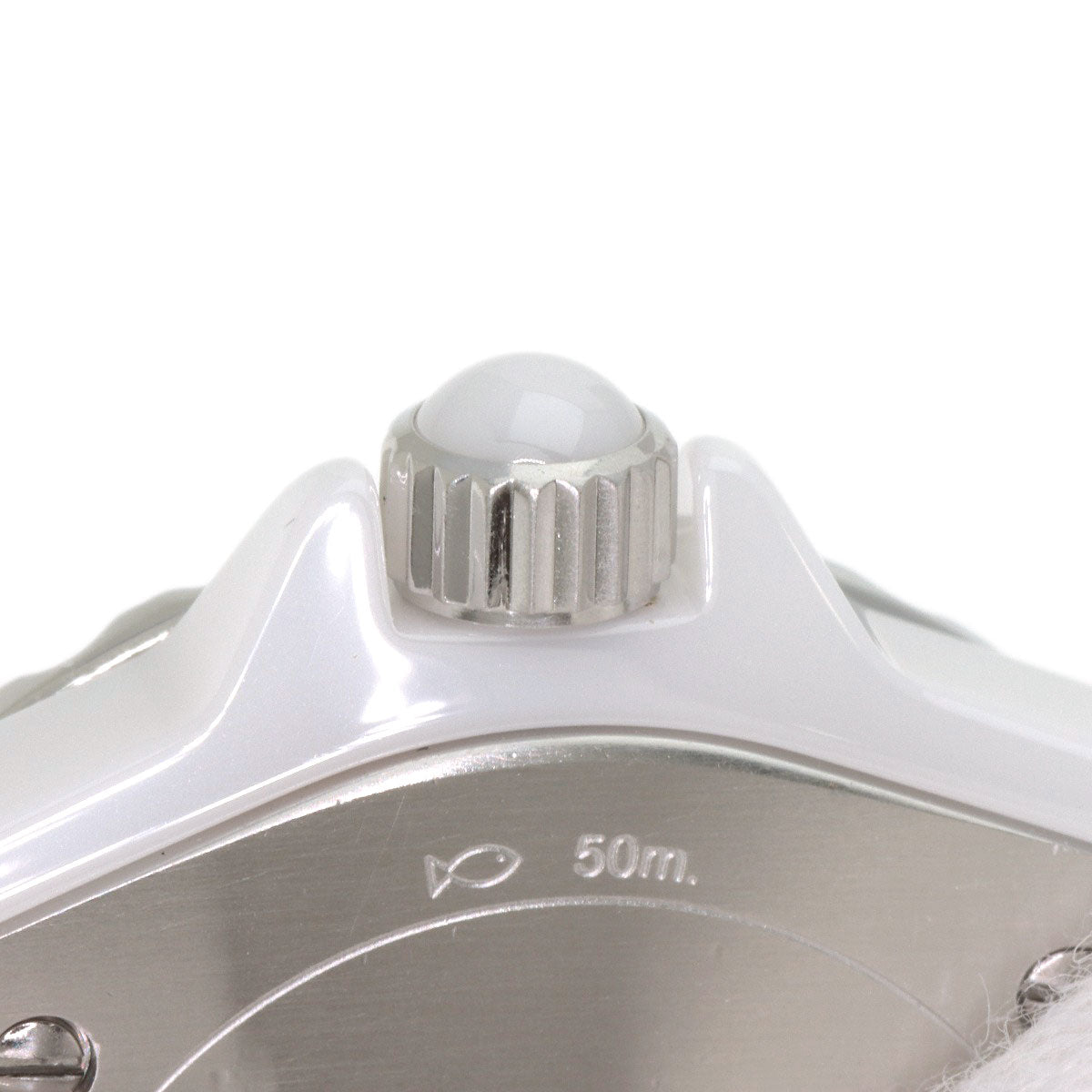 CHANEL J12 1.1" 8P Diamond White Ceramic Watches H2570 Ceramic/Ceramic Ladies