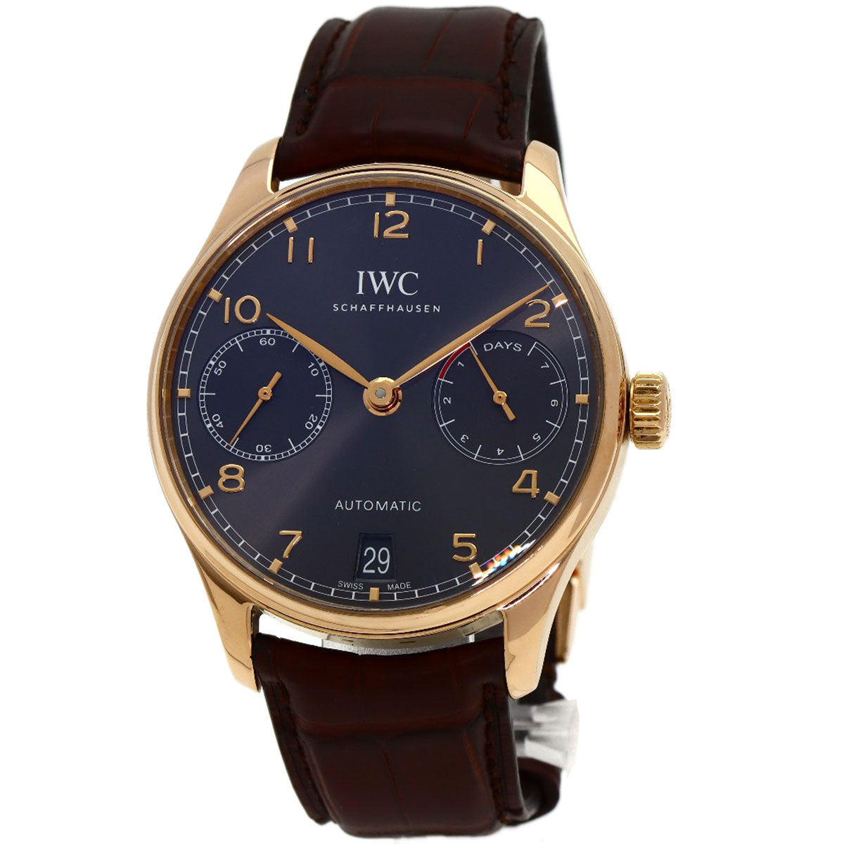IWC Portuguese 7-day power reserve Watches IW500702 K18 Pink Gold/Leather mens