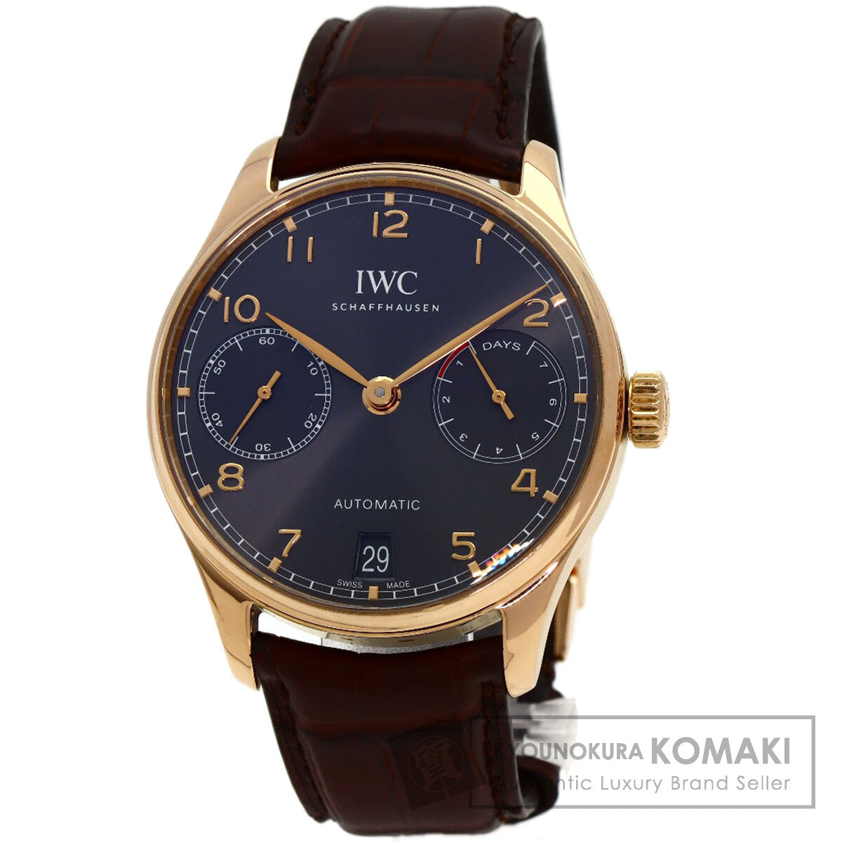 IWC Portuguese 7-day power reserve Watches IW500702 K18 Pink Gold/Leather mens
