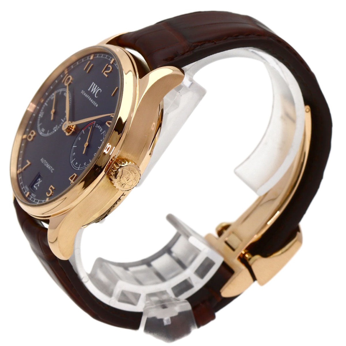 IWC Portuguese 7-day power reserve Watches IW500702 K18 Pink Gold/Leather mens