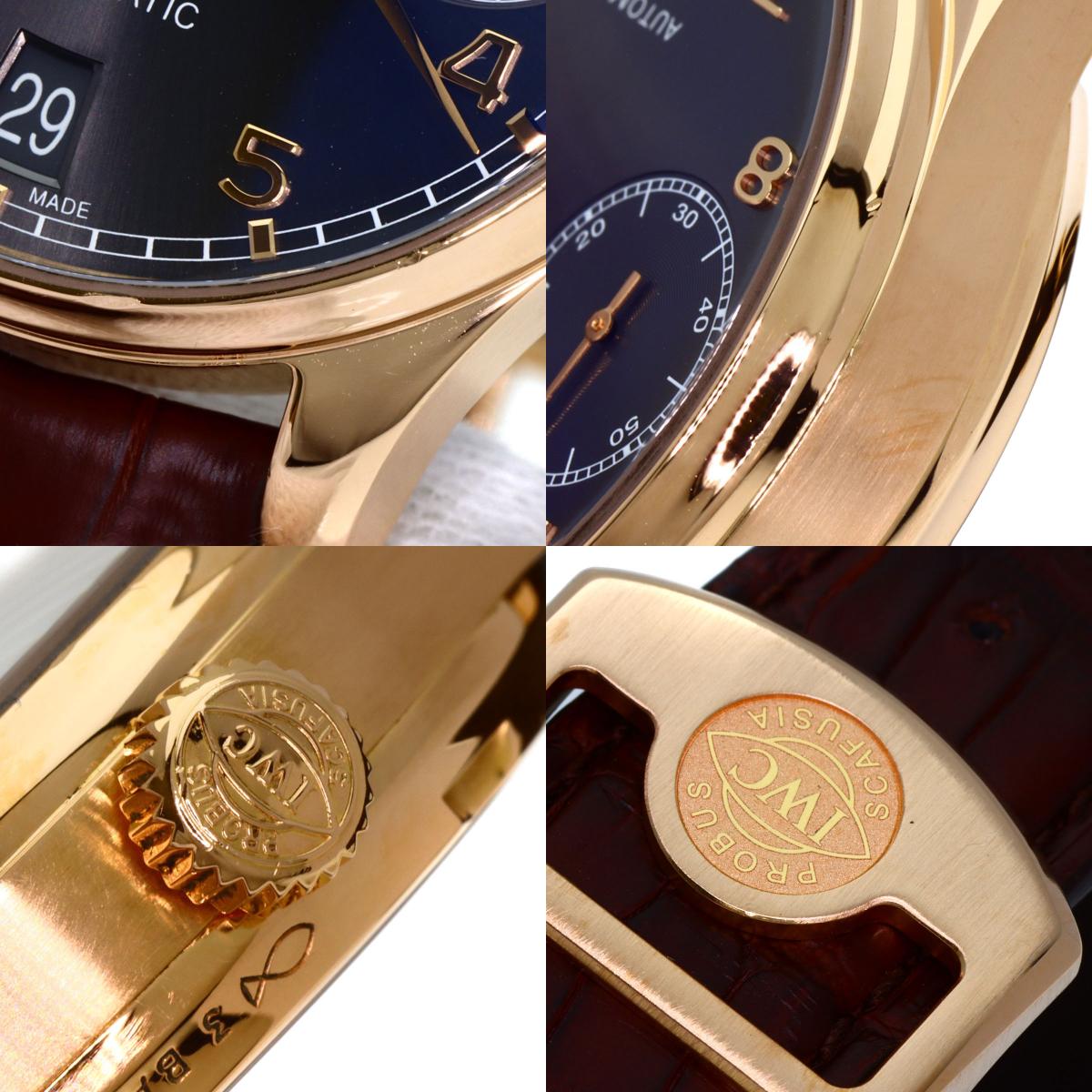 IWC Portuguese 7-day power reserve Watches IW500702 K18 Pink Gold/Leather mens