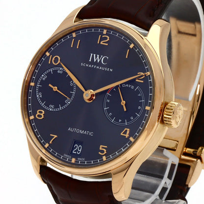 IWC Portuguese 7-day power reserve Watches IW500702 K18 Pink Gold/Leather mens