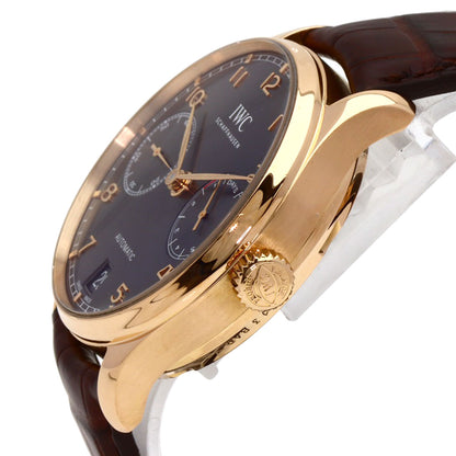 IWC Portuguese 7-day power reserve Watches IW500702 K18 Pink Gold/Leather mens