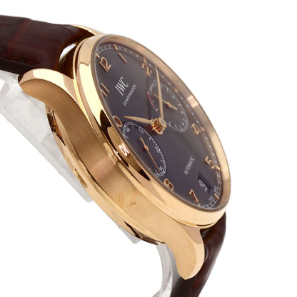 IWC Portuguese 7-day power reserve Watches IW500702 K18 Pink Gold/Leather mens