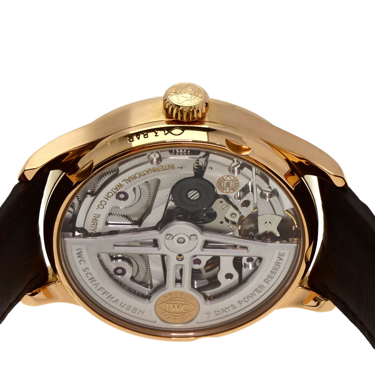 IWC Portuguese 7-day power reserve Watches IW500702 K18 Pink Gold/Leather mens