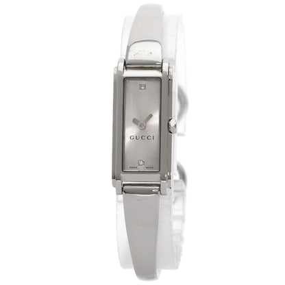 GUCCI Square Face 2P Diamond Watches 109 Stainless Steel/Stainless Steel Ladies