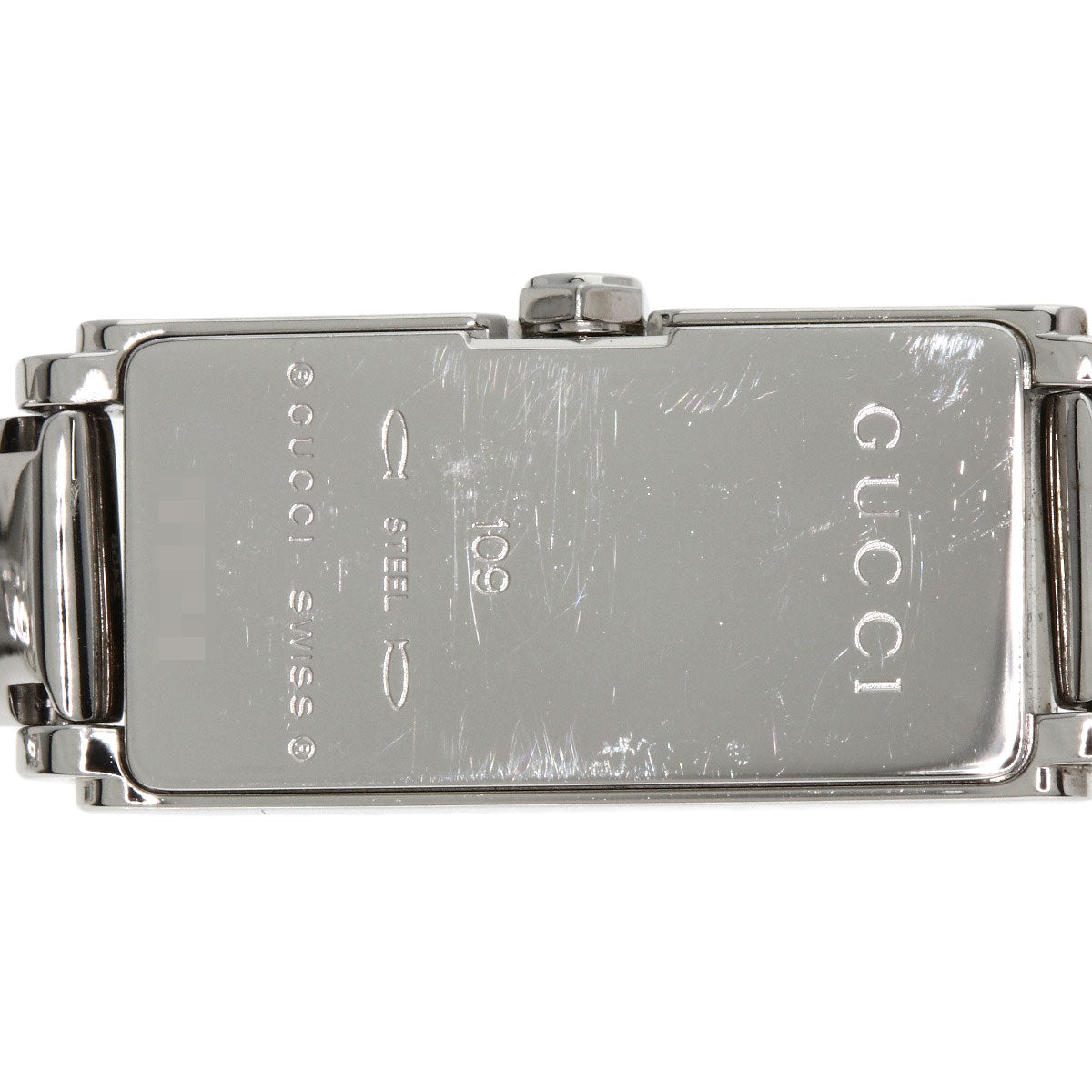 GUCCI Square Face 2P Diamond Watches 109 Stainless Steel/Stainless Steel Ladies