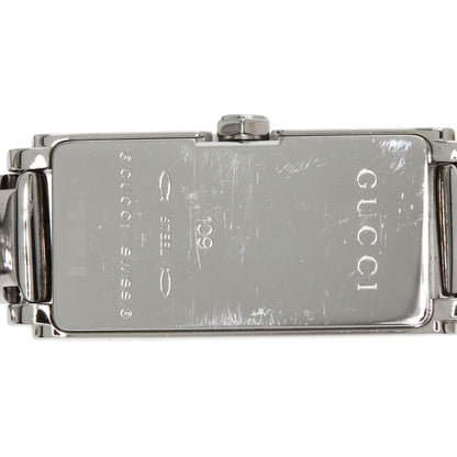 GUCCI Square Face 2P Diamond Watches 109 Stainless Steel/Stainless Steel Ladies