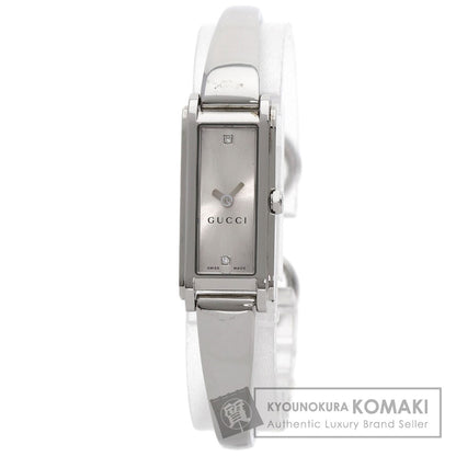 GUCCI Square Face 2P Diamond Watches 109 Stainless Steel/Stainless Steel Ladies