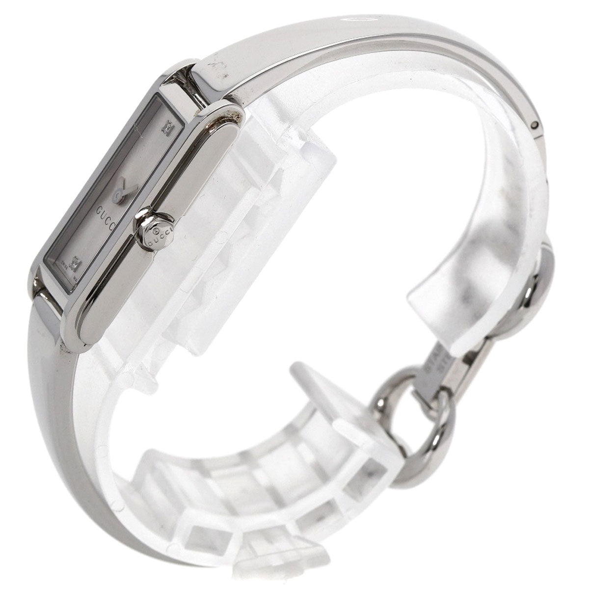 GUCCI Square Face 2P Diamond Watches 109 Stainless Steel/Stainless Steel Ladies