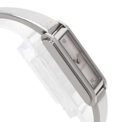 GUCCI Square Face 2P Diamond Watches 109 Stainless Steel/Stainless Steel Ladies