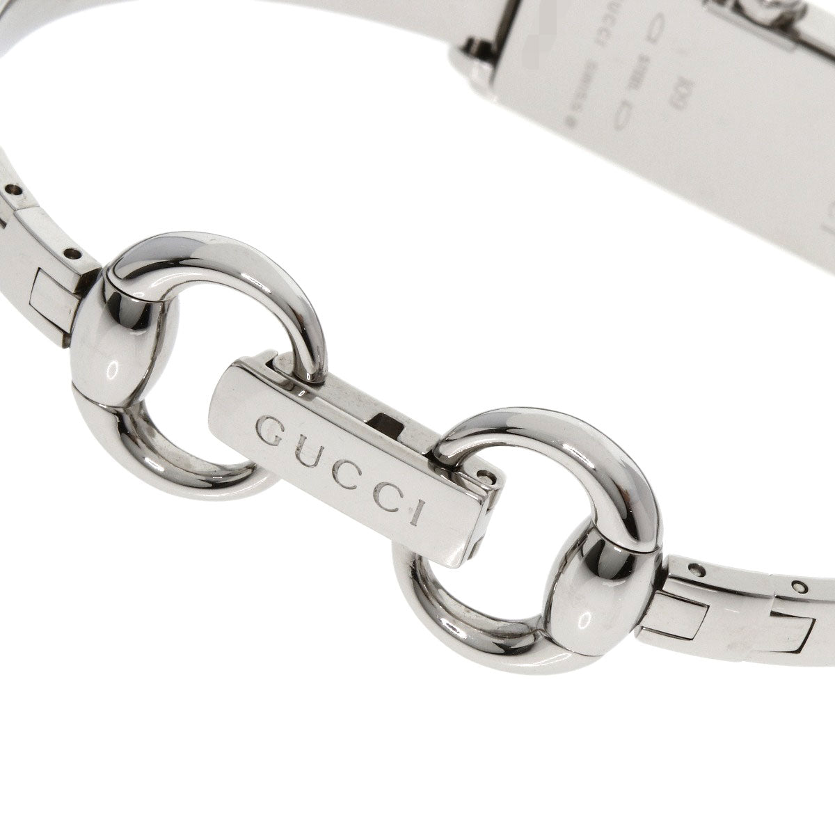 GUCCI Square Face 2P Diamond Watches 109 Stainless Steel/Stainless Steel Ladies