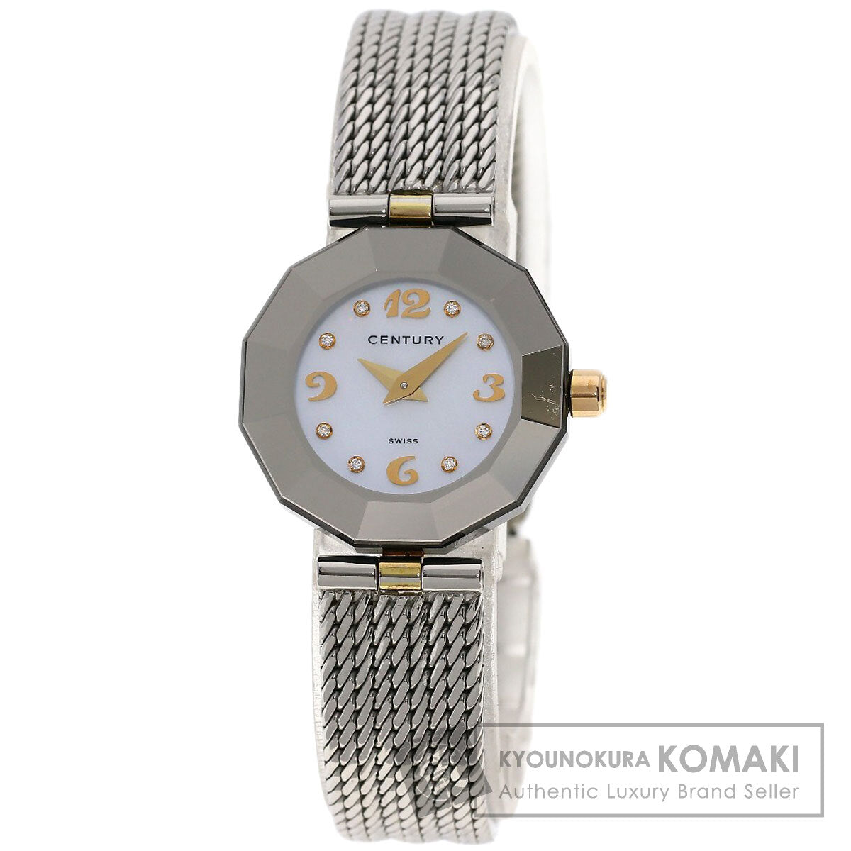 CENTURY Prime Time 8P Diamond Watches Stainless Steel/Stainless Steel Ladies