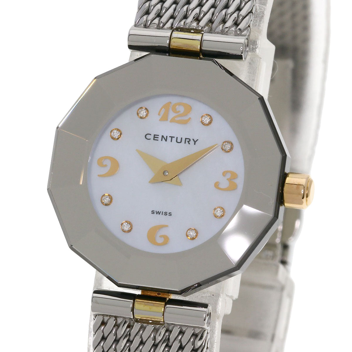 CENTURY Prime Time 8P Diamond Watches Stainless Steel/Stainless Steel Ladies