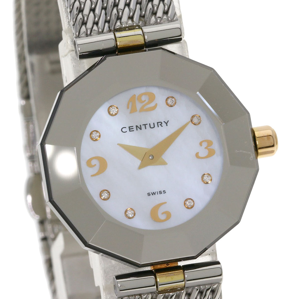 CENTURY Prime Time 8P Diamond Watches Stainless Steel/Stainless Steel Ladies