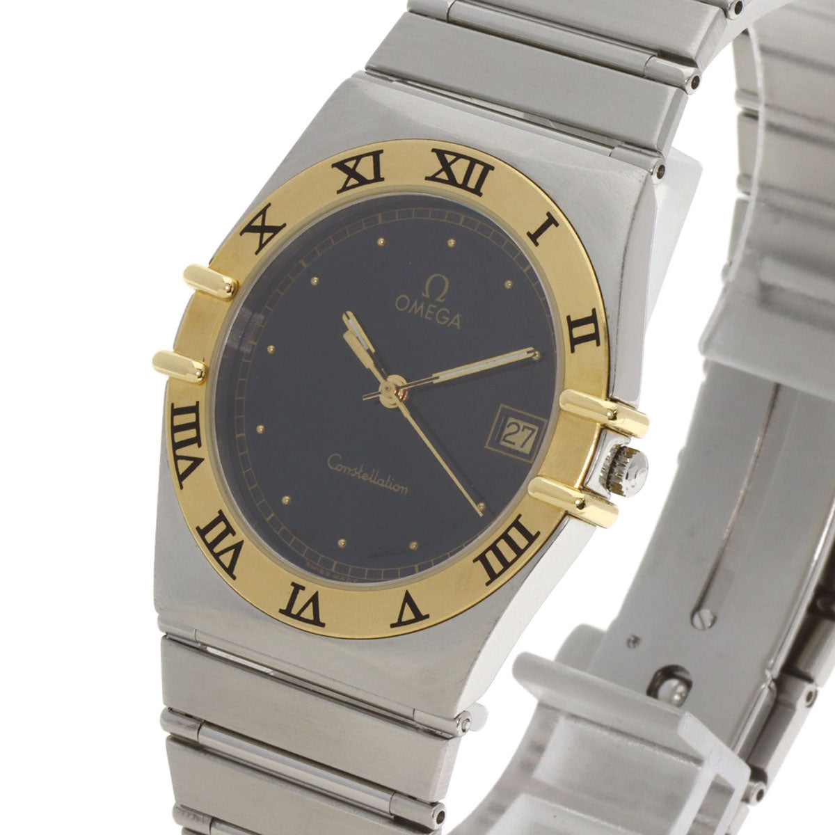 OMEGA Constellation flat bezel Watches Stainless Steel/SSxK18YG mens