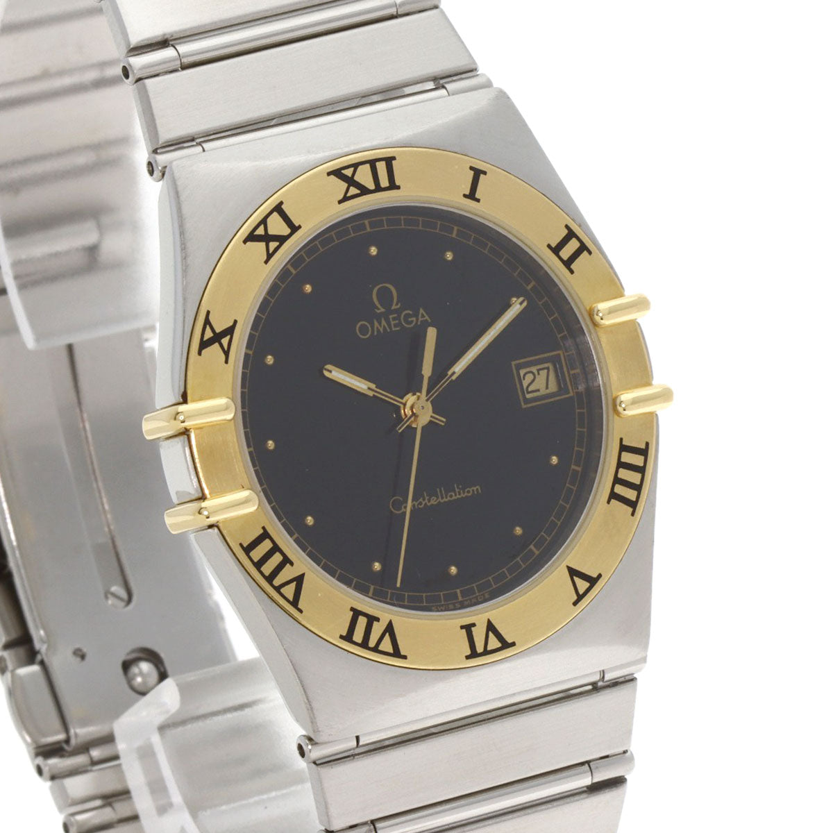 OMEGA Constellation flat bezel Watches Stainless Steel/SSxK18YG mens