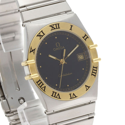 OMEGA Constellation flat bezel Watches Stainless Steel/SSxK18YG mens