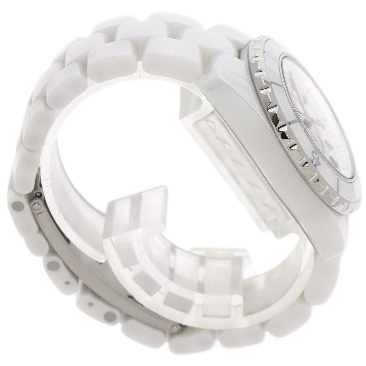 CHANEL J12 1.3 "White Ceramic Watches H0968 Ceramic/Ceramic Ladies