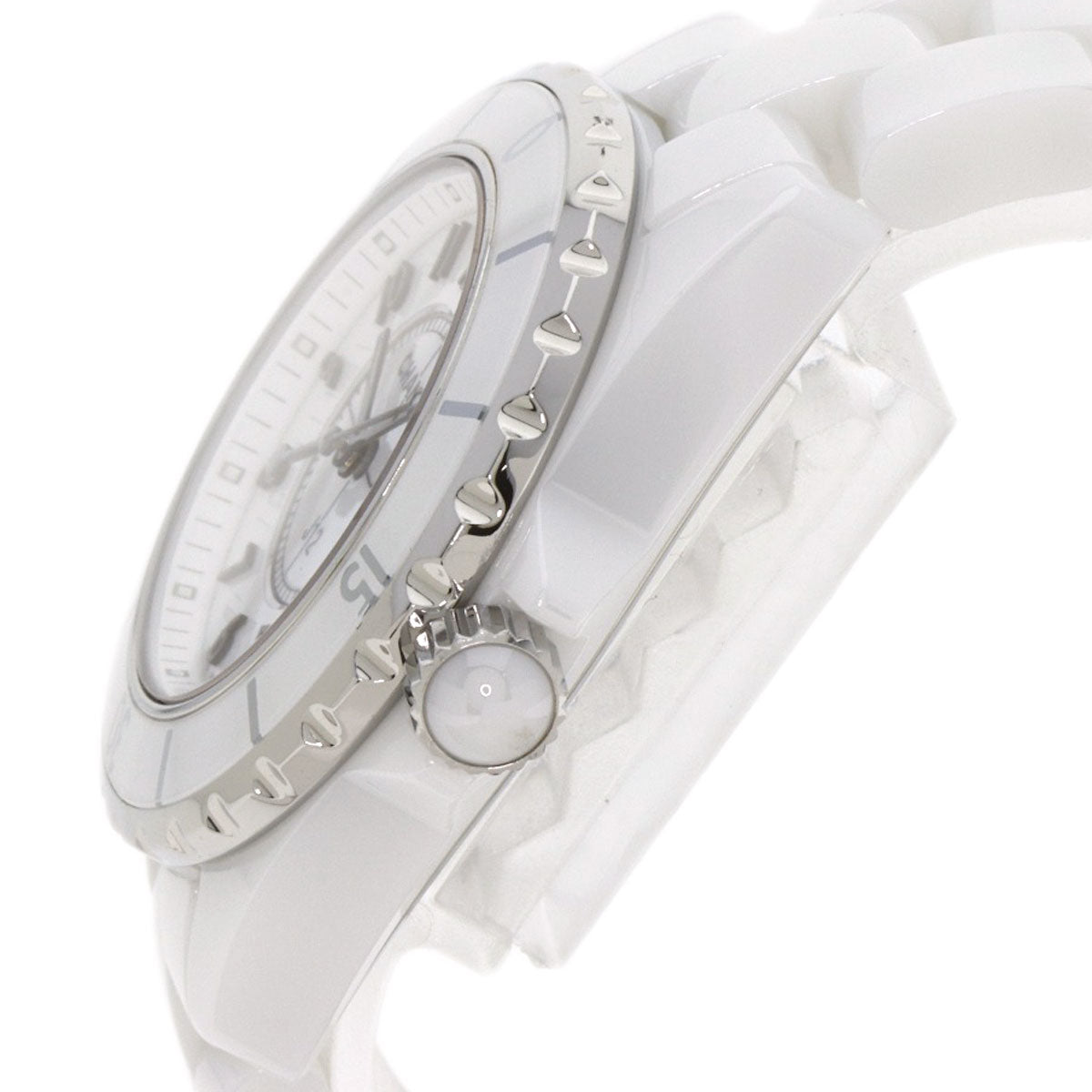 CHANEL J12 1.3 "White Ceramic Watches H0968 Ceramic/Ceramic Ladies