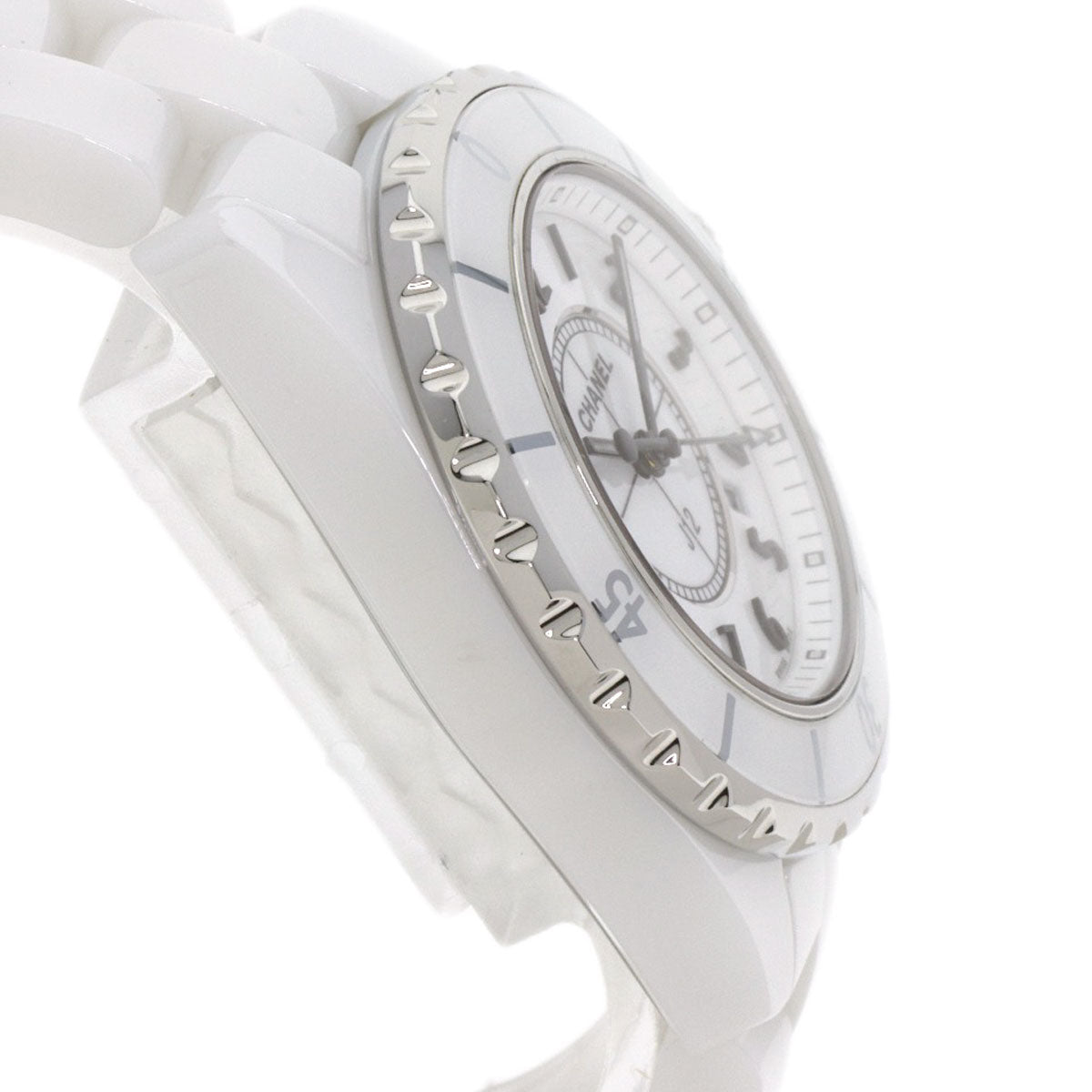 CHANEL J12 1.3 "White Ceramic Watches H0968 Ceramic/Ceramic Ladies