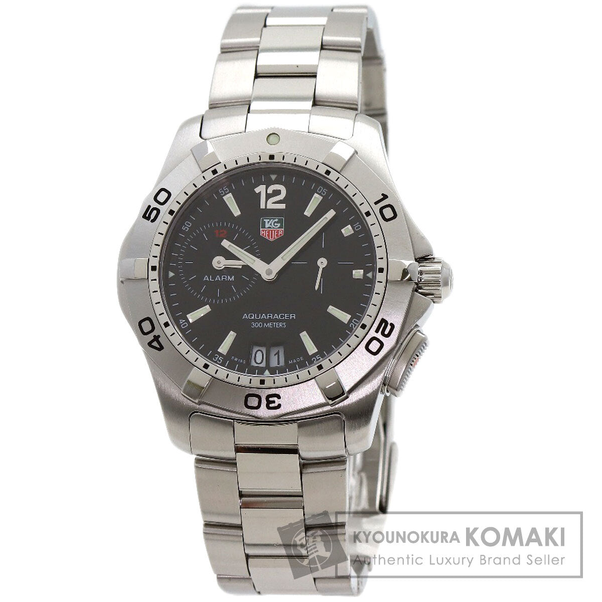 TAG HEUER Aquaracer Date Alarm Watches WAF111Z Stainless Steel/Stainless Steel mens