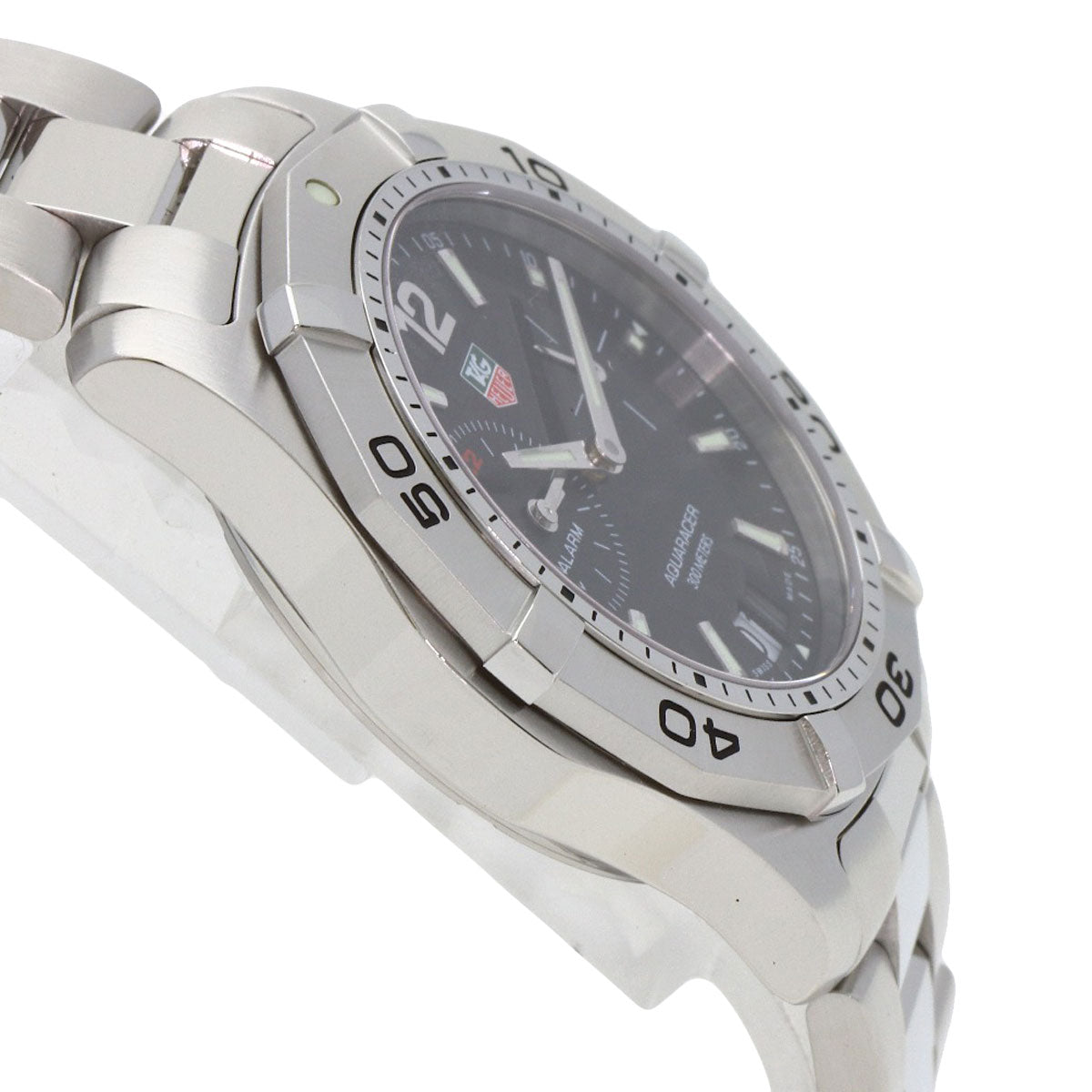 TAG HEUER Aquaracer Date Alarm Watches WAF111Z Stainless Steel/Stainless Steel mens