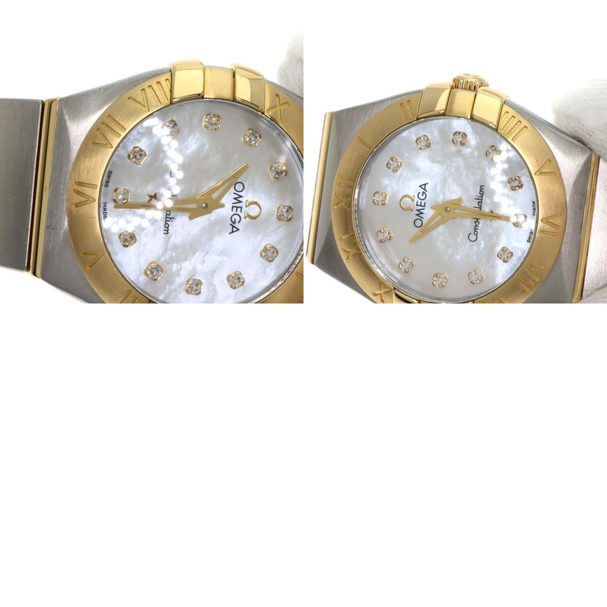 OMEGA Constellation 12P Diamond Watches 123.20.24.60.55.002 Stainless Steel/SSxK18YG Ladies