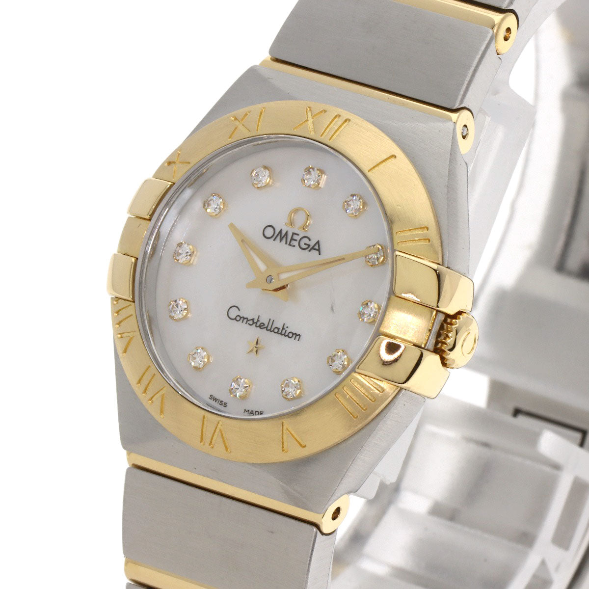 OMEGA Constellation 12P Diamond Watches 123.20.24.60.55.002 Stainless Steel/SSxK18YG Ladies