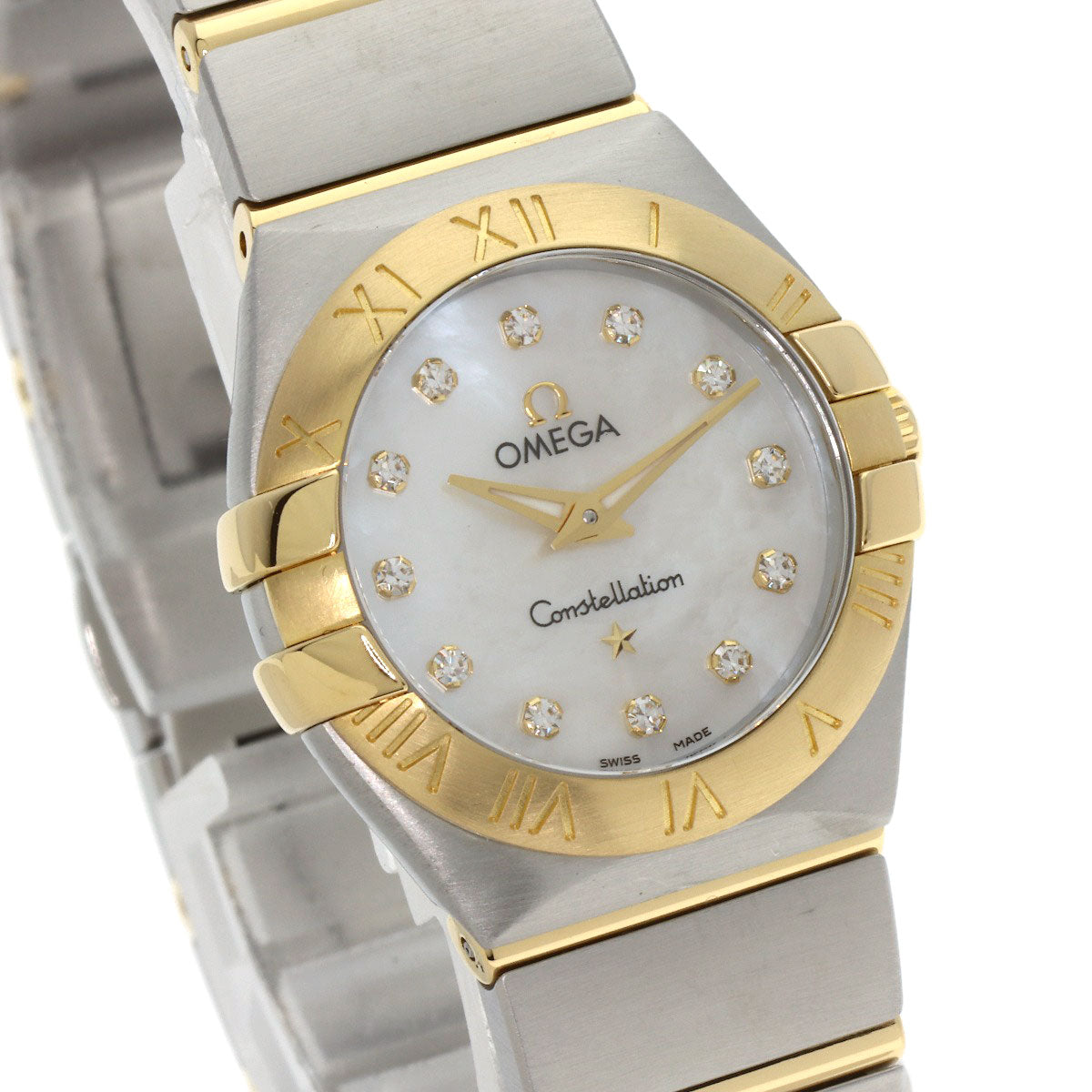 OMEGA Constellation 12P Diamond Watches 123.20.24.60.55.002 Stainless Steel/SSxK18YG Ladies