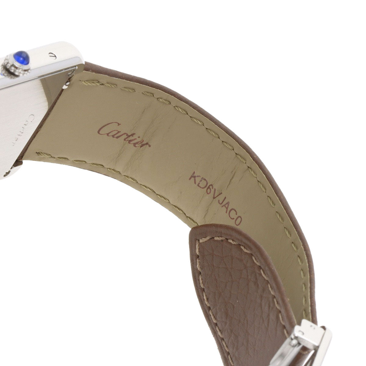 CARTIER Tank solo LM Watches WSTA0028 Stainless Steel/Leather mens