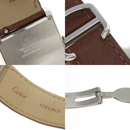 CARTIER Tank solo LM Watches WSTA0028 Stainless Steel/Leather mens