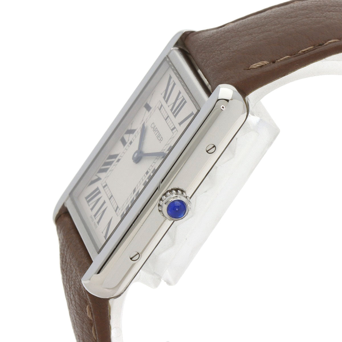 CARTIER Tank solo LM Watches WSTA0028 Stainless Steel/Leather mens