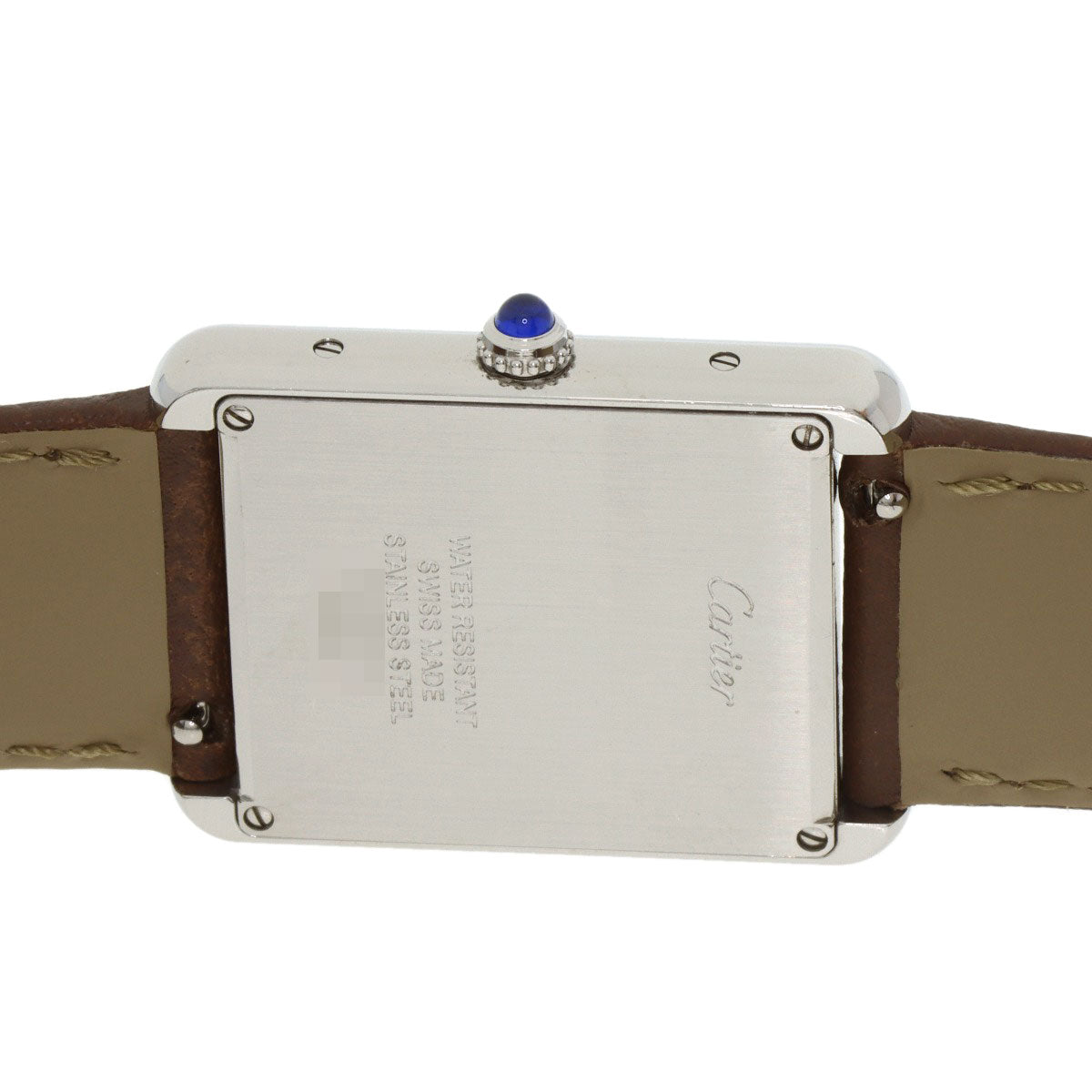 CARTIER Tank solo LM Watches WSTA0028 Stainless Steel/Leather mens