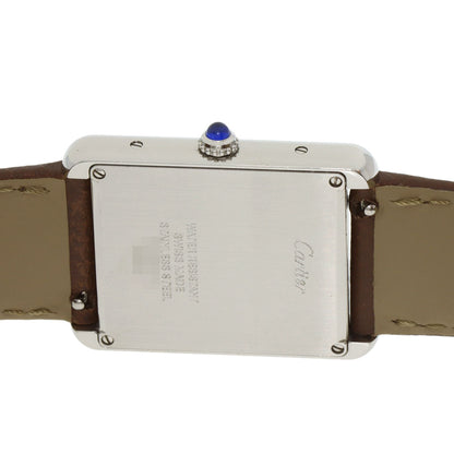 CARTIER Tank solo LM Watches WSTA0028 Stainless Steel/Leather mens